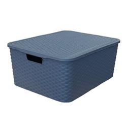 ORGANIZADOR PLASTICO S/RATAN N°4 C/TAPA 312-3 GRIS